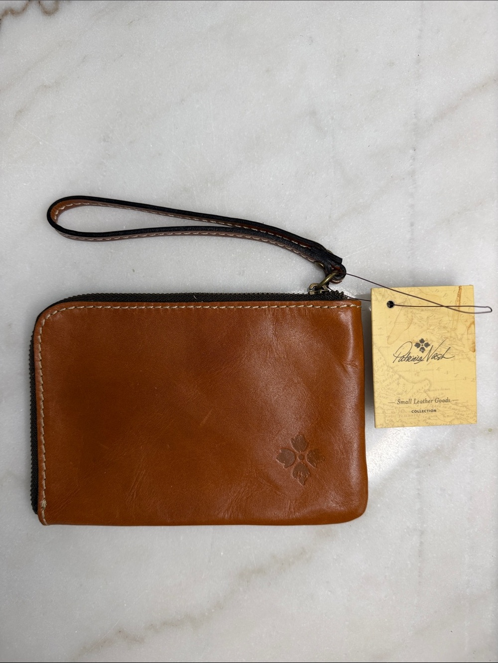 Patricia Nash Cognac Leather Wristlet Wallet - Picture 2 of 5